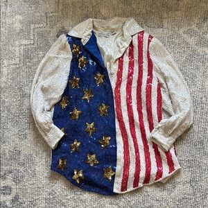 Sequin American Flag Shirt